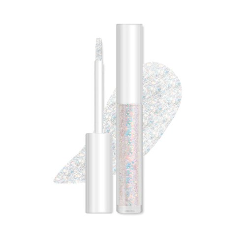 Kyannkra Liquid Glitter Eyeshadow,Liquid Glitter Eyeliner Metallic Glitter Shimmer Eye Looks Waterproof Long Lasting Quick-Drying Sparkling(T06)