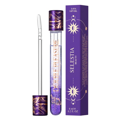 SELESTIA BEAUTY Double Pleasure Lip Oil - Moisturizing Lip Gloss for Women - The Best Women Gifts for Christmas - Softening and Plumping Lip Gloss Oil with Silicone Applicator (Ormatron)
