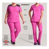 Dickies EDS Essentials, Mock Wrap Top Scrubs for Women with Four-Way Stretch and Moisture Wicking DK625, M, Ciel