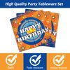 96 Pcs Dart War Party Plates and Napkins Party Supplies Dart War Themed Party Tableware Set Blue and Orange Party Decorations Favors for Kids Boys' Birthday Baby Shower Serves 24