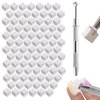 150pcs Nail Sponges for Ombre Mini Sponges for Nail Art with Grabbing Pen, Ombre Nail Brush Aura Nails Sponge for Manicure Tools Supplies Accessories-Silver