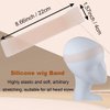 SHEHARUHI 4 Pieces Adjustable Wig Headband Elastic Silicone Wig Grip Band Non Slip Sweat-Proof Fix Headband for Men Women Sports Yoga (Light Brown)