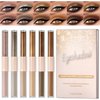 Melemando Dual Ended Liquid Eyeshadow Set 6 Color Neutral Naked Glitter and Matte Eyeshadow Waterproof Long Lasting Smooth Creamy Eyeshadow Set (6 Colors Set 1)
