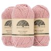 (3 Small Gorgeous Skeins) Alpaca Yarn Blend Umayo [165 Yards Total] Pink Mauve, 5 Bulky