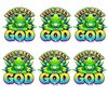 Fully Rely On God Temporary Tattoos, Set of 50, Frog Design