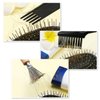 Boao 4 Pcs Hair Brush Cleaning Tool Set Mini Hair Cleaning Brush Tool Wooden Handle Mini Rakes for Removing Hair Dust Home Salon Use(Black)