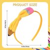 HIFANMM Back to School Headband Yellow Pencil Hair Accessories for Women Girls Big Bow Pen Hair Decoration Students Teachers Outfits Non Slip Hair Band First Day of School Decor Supplies 1 Pcs