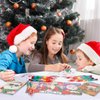 BenLouis Christmas Mini Coloring Activity Books Kids with Stacking Crayons Christmas Party Favors Bulk for Students Holiday Classroom School Gift Prizes Goodie Bags Stuffer （12set Activity ）