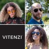 VITENZI Bifocal Sunglasses for Men and Women Aviator Reading Sun Tinted Glasses with Readers - Milan in Black 2.25