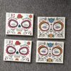 Halloween Face Tattoo Day of the Dead Tattoos Sugar Skull Water Transfer Stickers(5 PACK) with Floral Red Rose Black Web Fake Face Mask Tattoo for Mexican Halloween Parties Favor Supplies, Masquerade