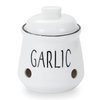 HAOTOP Garlic Keeper with Lid, Ceramic Mini Garlic Container Saver for Countertop, Keep Your Garlic Cloves Fresh
