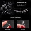 500Pcs Coffin Nail Tips Ballerina Full Cover Clear Nails for Acrylic False Nail Tips, 10 Sizes