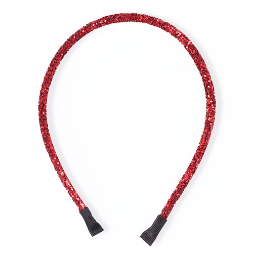 AIUPUOC Glitter Headbands for Women Girls Sparkly Red Glitter Hair Accessories Holiday Party Hair Decorations Hair Band 1Pcs