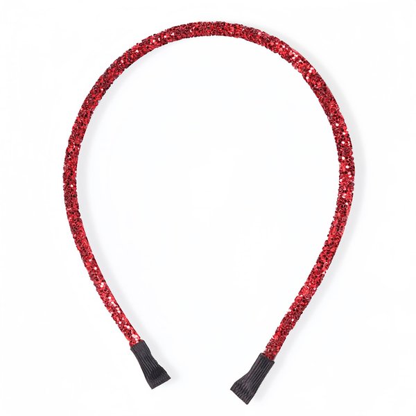 AIUPUOC Glitter Headbands for Women Girls Sparkly Red Glitter Hair Accessories Holiday Party Hair Decorations Hair Band 1Pcs