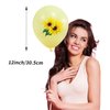Sunflower Balloons, 12 inch Sunflower printed Balloons Yellow pastel yellow White Sunflower Balloons for Sunflower Themed Baby Shower Birthday Wedding Party Decorations Supplies