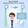 CILGEWH Replacement Toothbrush Heads 10 Pack Compatible with Colgate Hum Connected Smart Battery Electric Toothbrush Head,5 Blue+5 Green