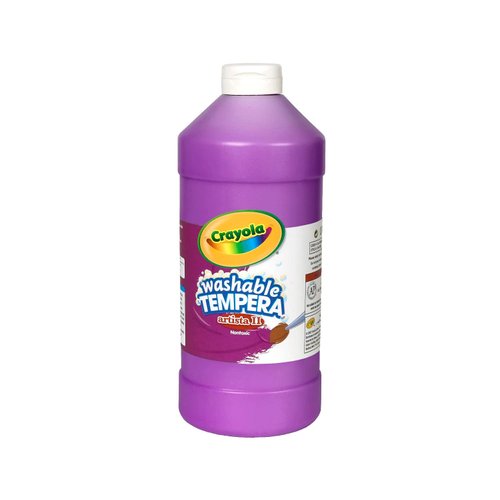 Crayola Washable Tempera Paint For Kids, Violet Paint, Classroom Supplies, Non Toxic, 32 Oz Squeeze Bottle