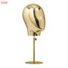 21 Inch Adjustable Mannequin Head Wig Making Head Metal Head Wig Hat Glasses Display with Detachable Stand Vintage Style Holder (Gold)