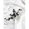 Brihasory Black Bridal Hair Comb Rhinestone Hair Accessories Handmade Crystal Tiaras for Women and Girls Trendy Wedding Headpiece for Bride Hair Decoration Party Prom Bridesmaid Gifts