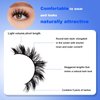 False Eyelashes Natural Look Faux Mink Lashes Pack Handmade Fluffy False Eyelashes 5 Pairs Eye Lashes Easy to Apply Reusable Strip Lashes
