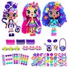DECORA GIRLZ 5" Dolls -3 Pack A - Decora, London and Celestia | Fashion Dolls for Ages 4 and Up | Surprise Birthday Gift for Children | Set of Doll Clothes, Stickers, Dolls & Accessories