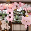 Cat Birthday Decorations, Cat Balloons, Pink 3 Balloon Number 40inch, Cat Themed Birthday Party Decorations, 3rd Birthday Decorations For Girl