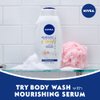 NIVEA Nourishing Botanical Blossom Body Wash for Dry Skin, 20 Fl Oz