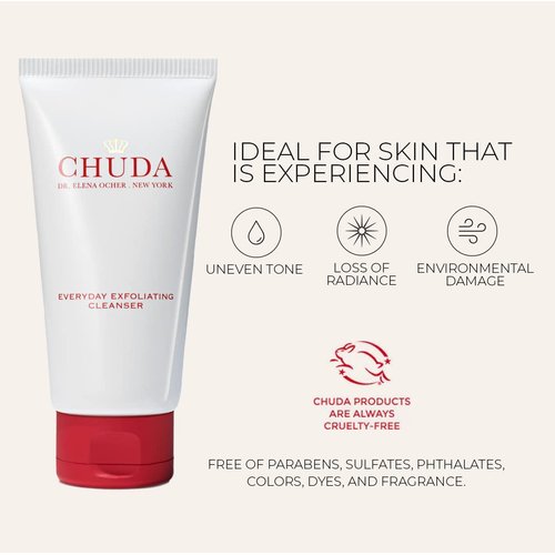 CHUDA Exfoliating Cleanser - Hydrating and Deep Cleansing Face Exfoliator with Remedea Compound, 150ml Made in USA, Anti Aging Face Wash for Women and Men, Daily Face Cleansers for All Skin Types