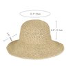 Womens Floppy Straw Sun Hat Foldable Packable Wide Brim Summer Beach Hat Crochet Bucket Hat (A Beige)