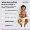 PELOBA Baby Teething Toys - Made in The USA - Medical Grade Silicone Baby Teether for Newborns, Infants & Toddlers - CPSIA Certified - Multiple Textures - Freezer & Dishwasher Safe