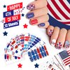 JERCLITY 168 Pieces 12 Sheets Independence Day Nail Wraps for Women 4th of July Nail Polish Strips Patriotic American Flag Nail Strips Self-Adhesive Nail Stickers for Memorial Day