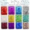 CellLuck 12 Bags of Chunky Glitters,120g/4.23oz Craft Glitter Set,Star Moon,Butterfly and Heart Shaped Glitter Flakes for Tumblers, Body, Face, Nail Art, Resin Craft