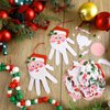 Glimin 24 Sets Christmas Santa Craft Kit DIY Christmas Crafts Make Your Own Handprint Santa Ornaments for Kids Xmas Decoration Fun Home Activities