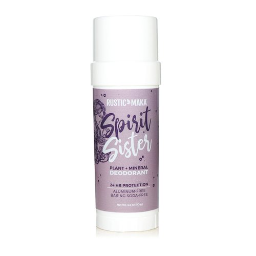 Natural Deodorant by Rustic MAKA, Spirit Sister (Aluminum Free, Paraben Free, No Baking Soda Deodorant for Women, Synthetic Fragrance-Free, Cruelty-Free)