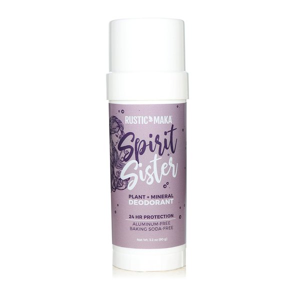 Natural Deodorant by Rustic MAKA, Spirit Sister (Aluminum Free, Paraben Free, No Baking Soda Deodorant for Women, Synthetic Fragrance-Free, Cruelty-Free)