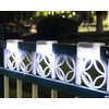 Solar Step Lights Outdoor Solar Powered Railing Lights 1 LED Fence Post Outdoor Stairs Lights for Outdoor Pathway Yard Patio Stairs Step Fences,White Lampshade,White,4 Pack