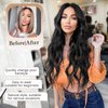 XIXIBI Black Wigs for Women, Long Wavy Wigs Middle Part Curly Wavy Wig Natural Looking Synthetic Heat Resistant Fiber Wig for Daily Party Use 26 Inch
