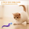 LE TOOTER Bouncy Ball with Tail Cat Toys,5 Packs Magic Worm with Ball Toy for Cats,Fuzzy Worm Bouncy Balls Cat Toy