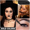 ZHISHUDL Matte Black Lipstick Lip Liner Set Black Liquid Lipstick Lip Tint Stain High Pigmented Black Lip Liner and Lip Gloss Set for Halloween Christmas Cosplay Goth Makeup