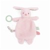 MON AMI Rosie Bunny Security Blanket with Silicone Teether – 12”, Plush Lovey for Babies, Soothing Sensory Snuggle Toy, Ideal Gift for Christmas
