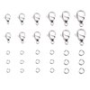 210pcs 304 Stainless Steel Lobster Clasps Claw Clasps and Open Jump Rings for Bracelet Necklace Jewelry Making Findings