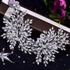 ULAPAN Bridal Headpiece Rhinestone Wedding Hair Comb Crystal Hair Accessories，Bridal Bridesmaid Flower Girls Headpieces for Women (silver)