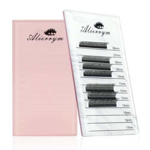 Eyelash Crystal Tray Lash Glass Lash Tile & Adhesivefor Eyelash Extensions Reusable Lashes Palettefor Tile Stand with Convenient Numbered Lines (L)