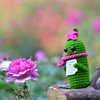 KALAWALK Funny Crochet Pickles 1 Pcs with Affirmations Cards for Inspirational Novelty Good Luck Gift and Party Decorations (KK-CKD04- REDCUM)