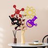 12 Pcs Science Party Centerpiece Sticks, Chemistry Theme Birthday Party Decorations, Mad Science Laboratory Baby Shower Party Decoration Supplies Blue Black Red