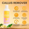 Cacee 8oz Foot Callus Remover with Tea Tree Oil, Lemon Scent for Foot Spa, Pedicure Soak, Foot Care, Athletes Foot Treatment, Cuticle and Callus Remover for Feet