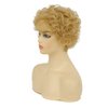 Dai Cloud Short Blonde Wigs for White Women Curly Natural Old Lady Hair Wig with Bangs Costume Halloween Party Daily Wig(Blonde) (blond)