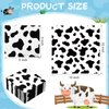 Chengu 100 Pieces Cow Print Napkins 2 Layers Cow Print Party Supplies Farm Animal Party Napkins for Animal Themed Birthday Party Western Party, 5 x 5 Inches