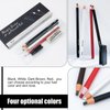 Brow Pencil Kit Waterproof Eyebrows Pencil Tattoo Makeup And Microblading Supplies Permanent Peel-off Eye Brow Pen Set with 4 Colors（Black,Dark Brown,White,Red)
