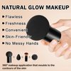 LZXLUKGIR Mushroom Head Air Cushion CC Cream Foundation,2PCS Moisturizing BB Cream Cushion Foundation Makeup,Full Coverage Long Lasting Matte Concealer Base de Maquillaje（Natural）